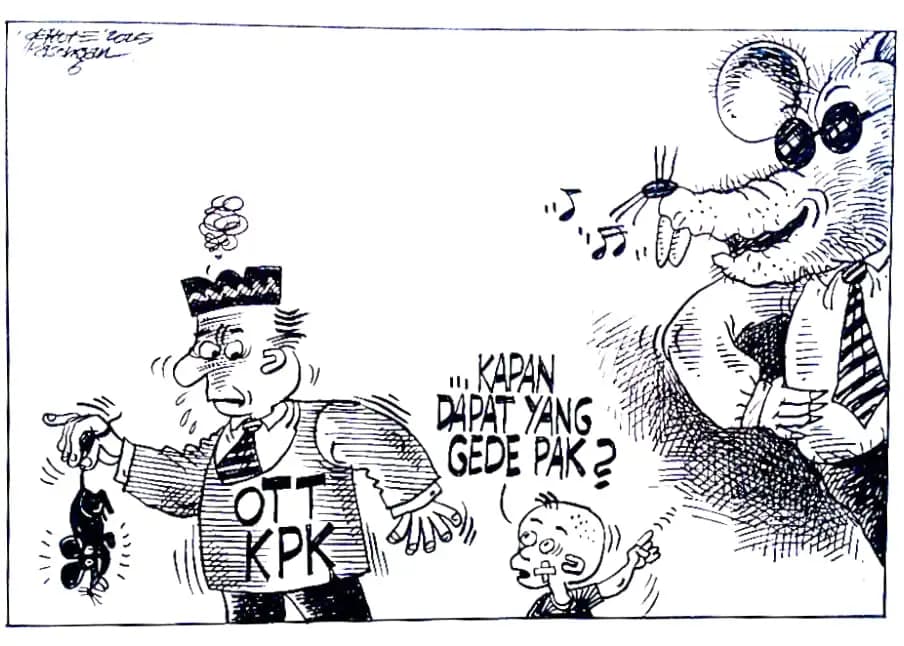 Karikatur - Ilustrasi - Operasi Tangkap Tangan (OTT) Komisi Pemberantasan Koruosi (KPK) RI (Dok MI)