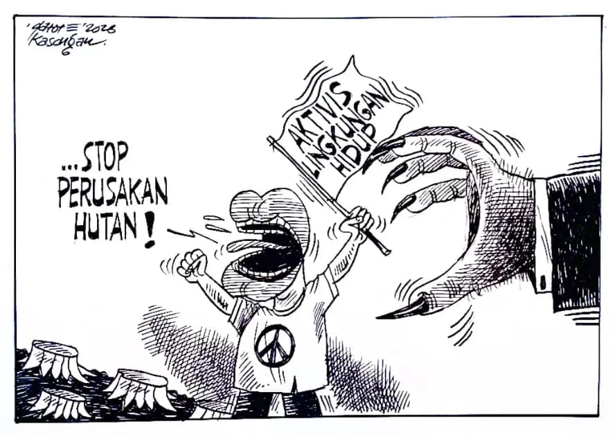 Karikatur - Ilustrasi -  Terancam (Dok MI)