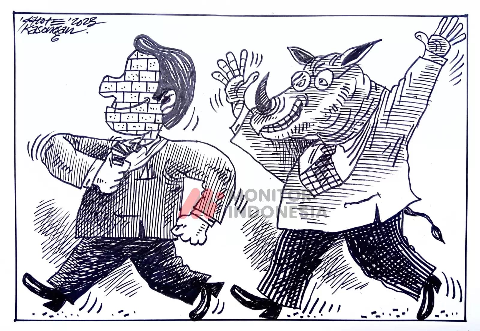 Karikatur - Ilustrasi - Wajah- (Monitorindonesia.com)