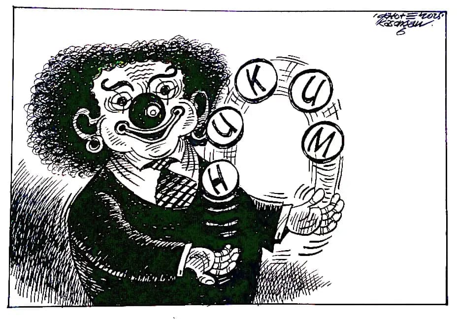 Karikatur - Ilustrasi - Hukum pun Bisa Menjadi Sebuah Permainan (Dok MI)