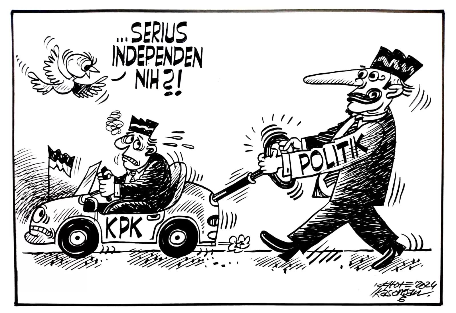 Karikatur - Ilustrasi - Serius Independen Nih