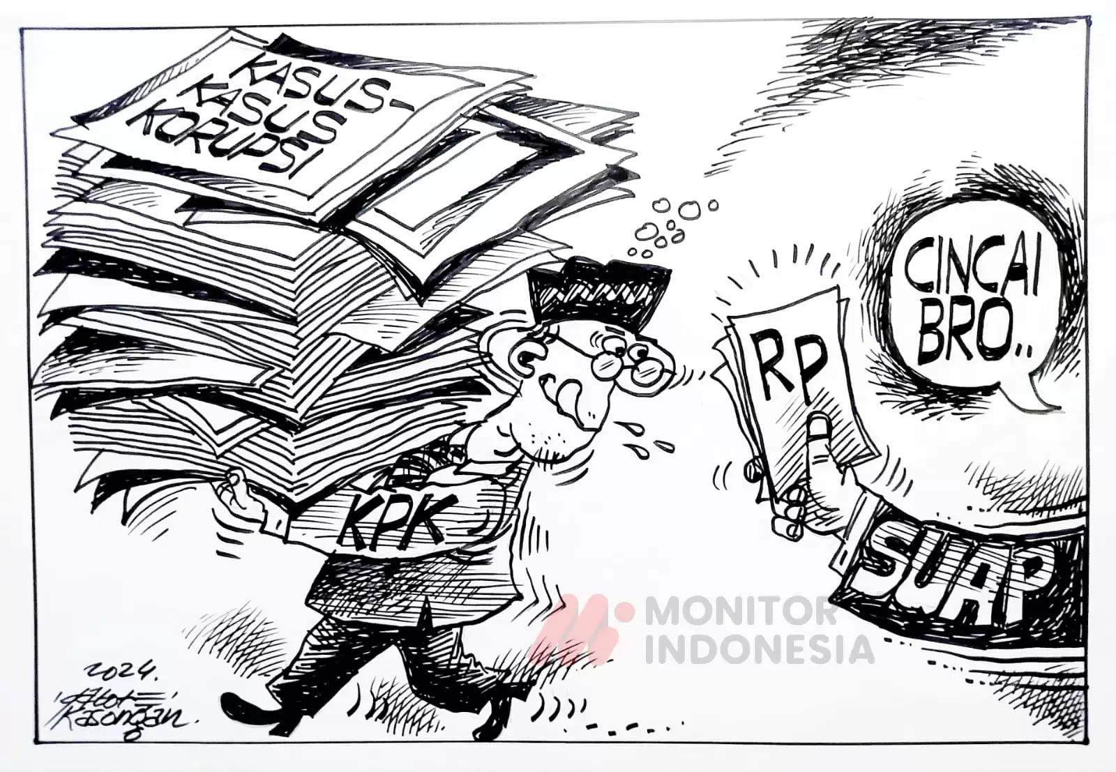 Karikatur - Ilustrasi - Godaan