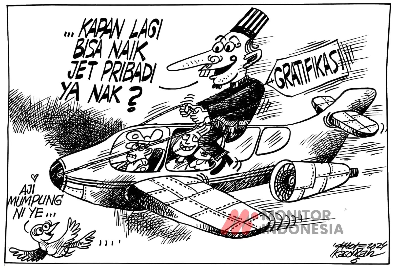 Karikatur - Ilustrasi - Jet Gratifikasi (Dok MI)