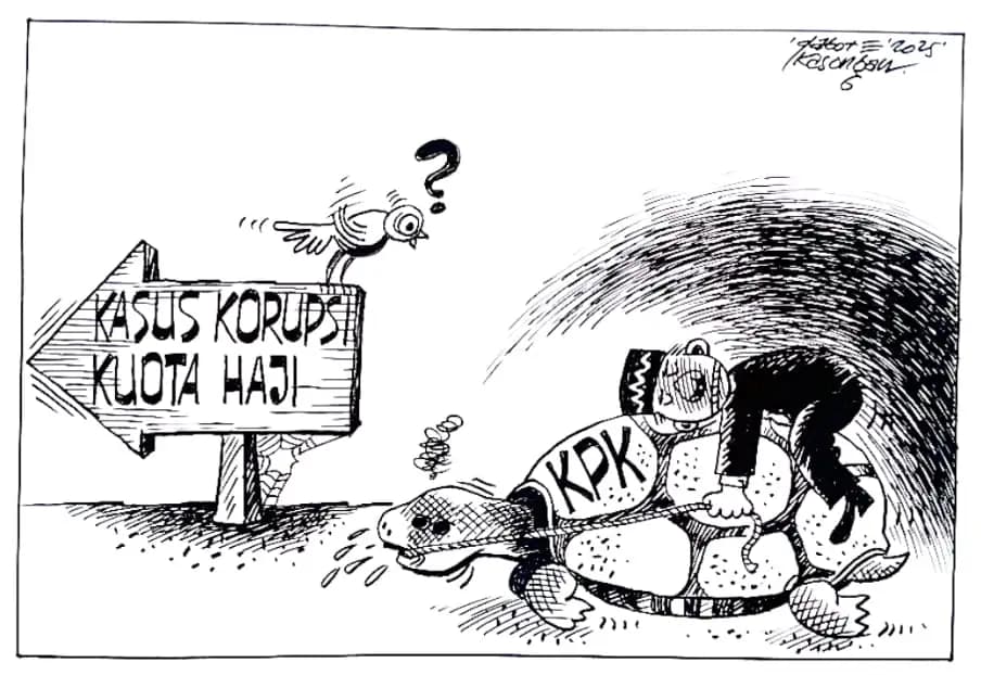 Karikatur - Ilustrasi - KPK Lelet (Gatot Eko Cahyono)