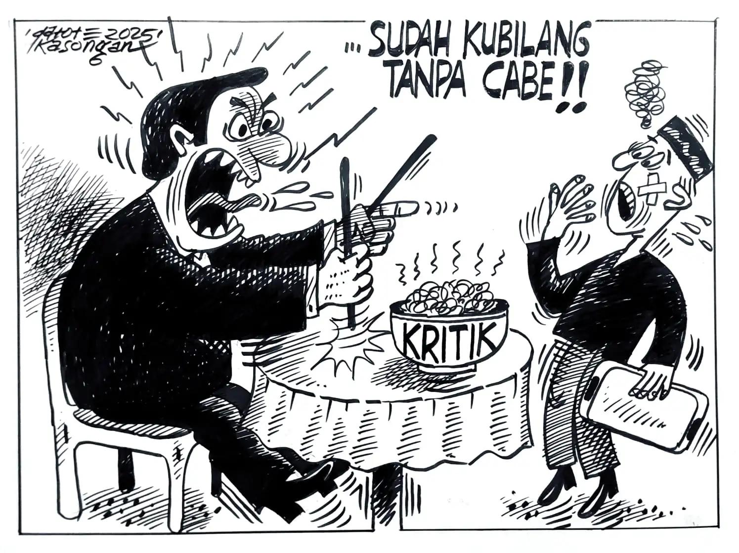 Ilustrasi - Karikatur - Kritik Tanpa Cabe (Monitorindonesia.com)
