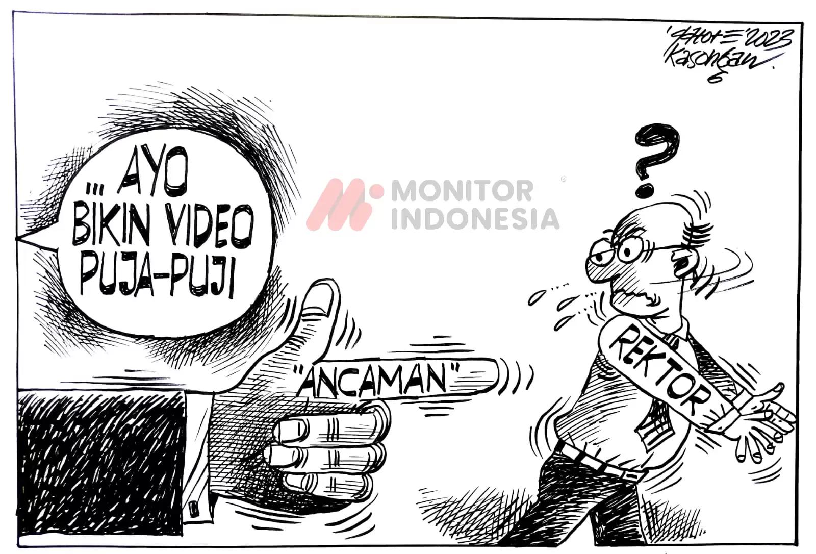 Karikatur - Ilustrasi - Ancaman Bikin Video Puja-puji