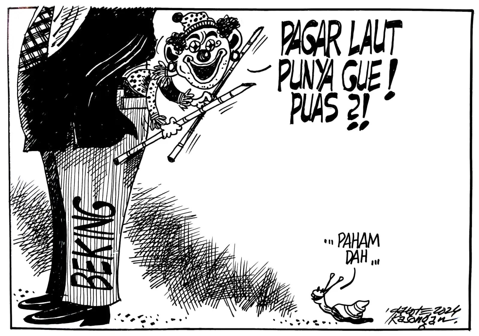 Ilustrasi - Karikatur - Beking (Monitorindonesia.com)