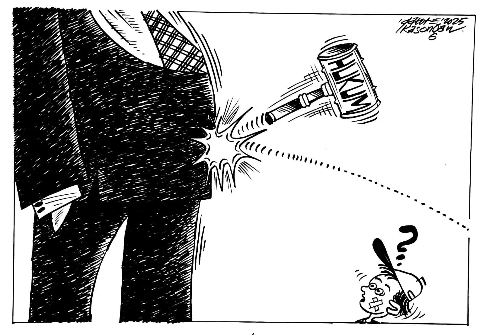 Karikatur - Ilustrasi - Kebal Hukum (Monitorindonesia.com)