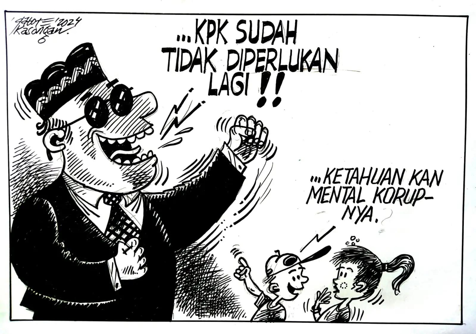 Karikatur - Ilustrasi - Anti KPK (Monitorindonesia.com)