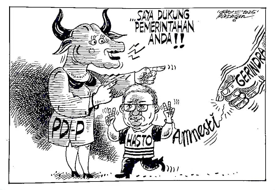 Karikatur - Ilustrasi - Transaksi Politik (Dok MI)