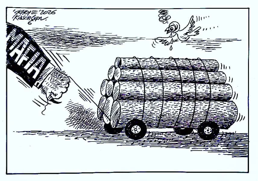 Karikatur - Ilustrasi - Mafia Perusakan Hutan (Dok MI)
