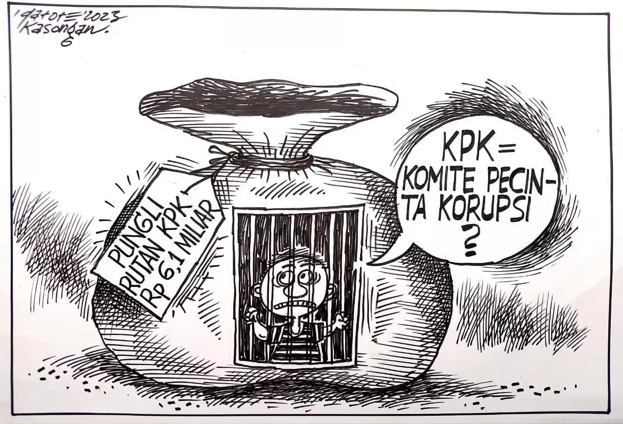 Karikatur  - Ilustrasi " KPK= Komite Pecinta Korupsi ?"
