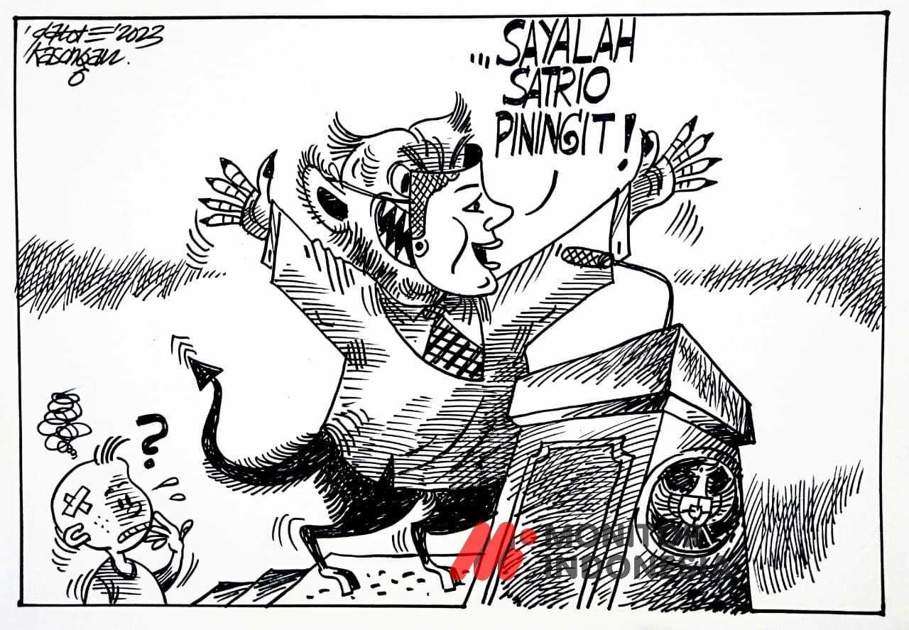 Karikatur - Ilustrasi - Satrio Piningit Bertopeng (Monitorindonesia.com)