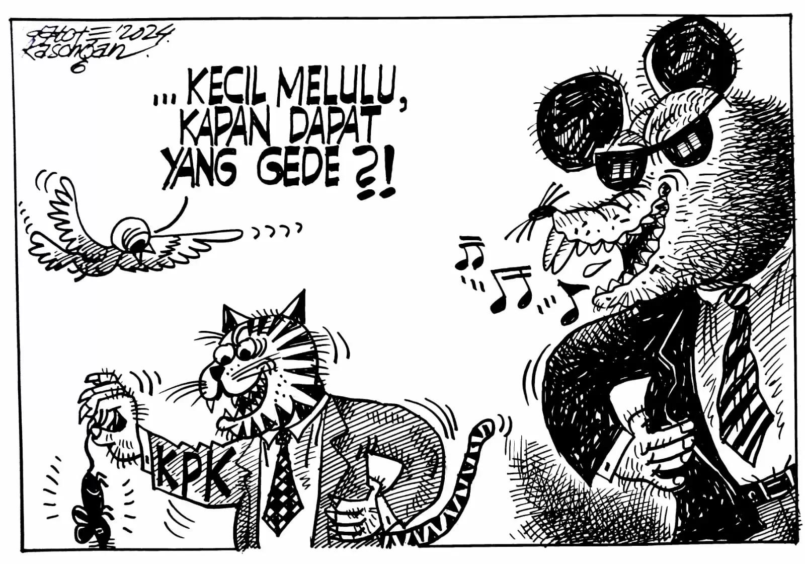 Karikatur - Ilustrasi - Kapan Dapat yang Gede?!