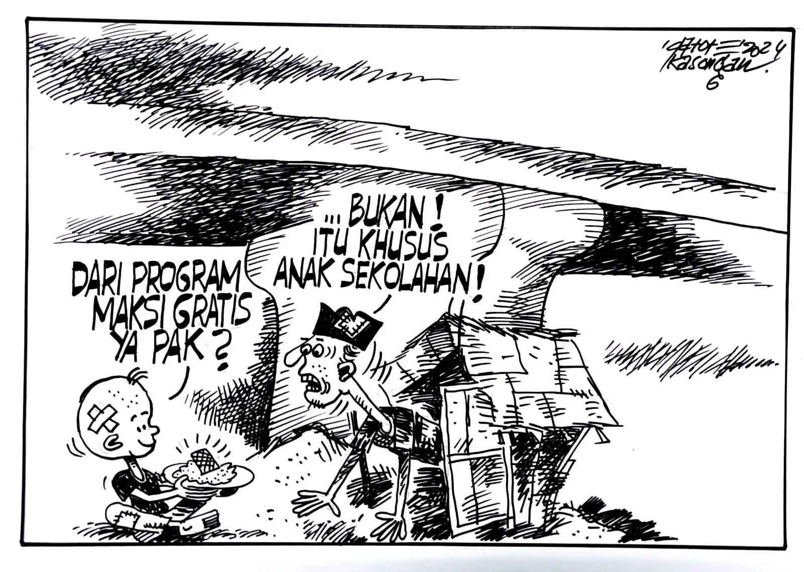 Ilustrasi - Karikatur - Bukan dari Program 'Maksi' Gratis (Monitorindonesia.com)
