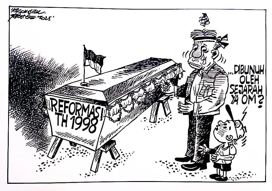 Karikatur - Ilustrasi - Reformasi 1998 Telah Mati (Gatot Eko Cahyono )