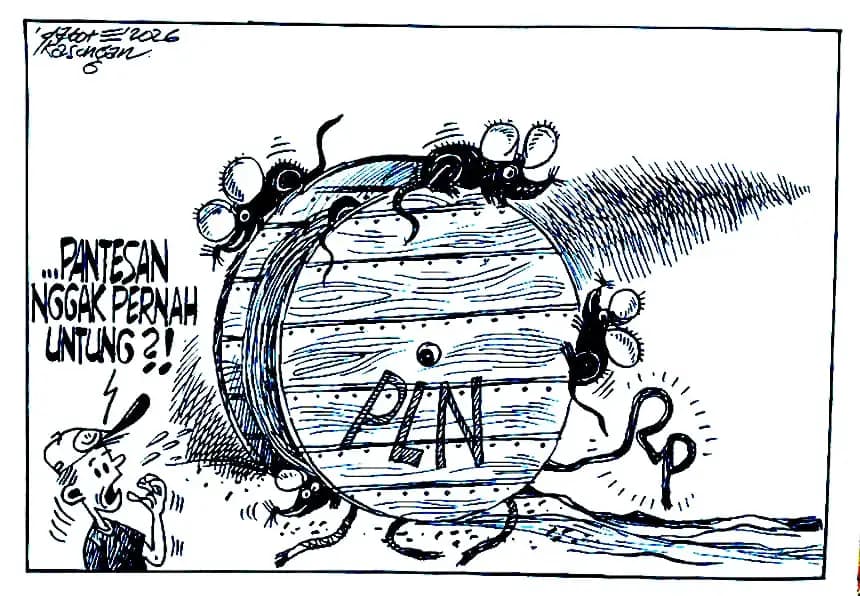 Karikatur - Ilustrasi - PT PLN Sarang Tikus?!  (Dok MI)