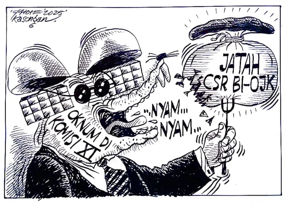 Karikatur - Ilustrasi - Jatah CSR BI-OJK (Dok MI)