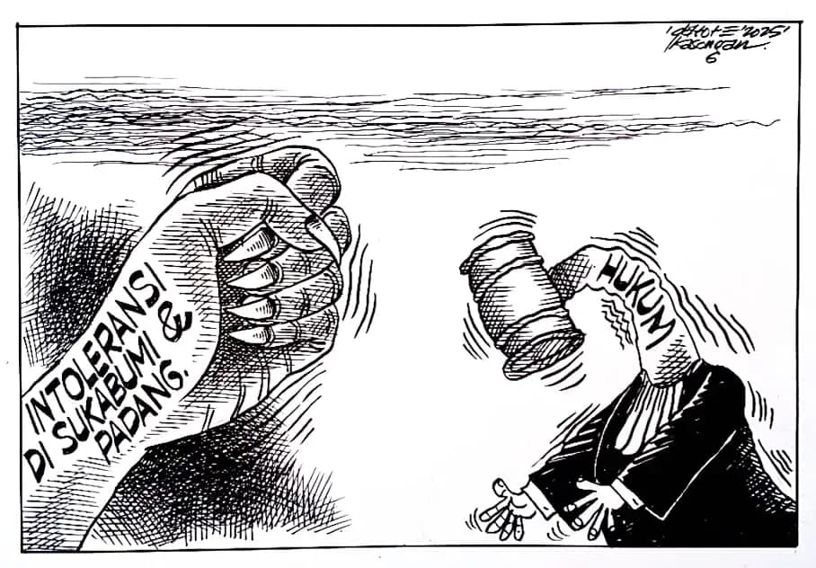Karikatur - Ilustrasi - Hukum Lembek Tak Berdaya (Dok MI)
