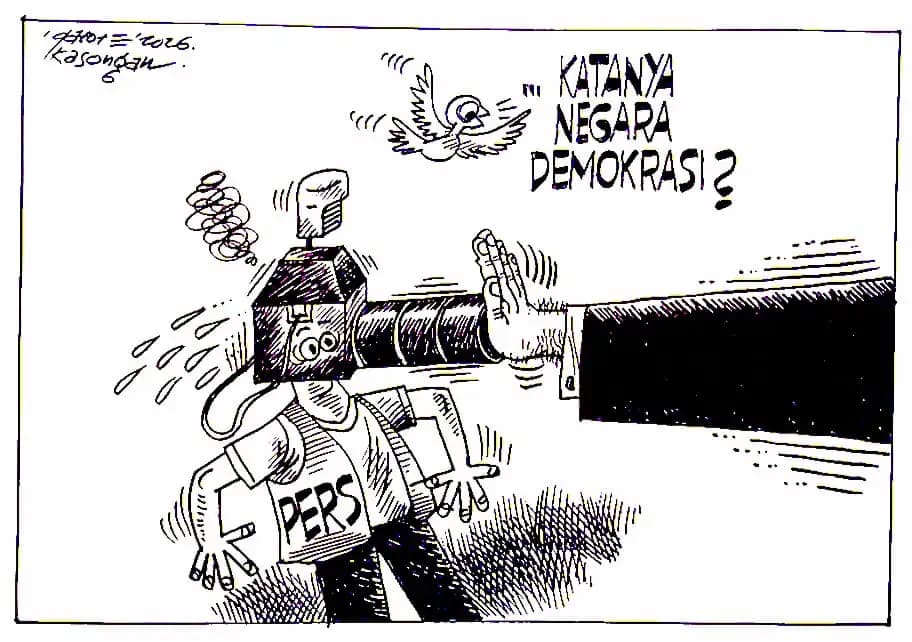 Karikatur - Ilustrasi Pembungkaman Pers (Dok MI)