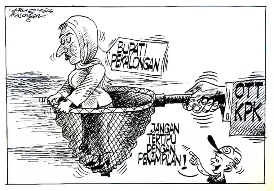 Karikatur - Ilustrasi - Bupati Pekalongan Terjaring OTT KPK (Dok MI)