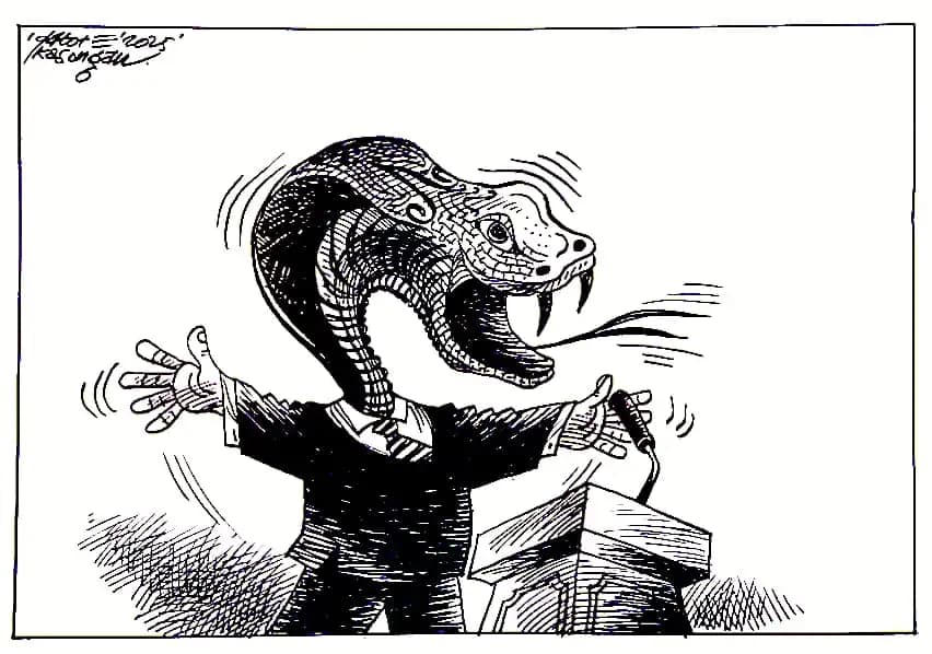 Karikatur - Ilustrasi - Sosok Cerdik Seperti Ular (Gatot Eko Cahyono)