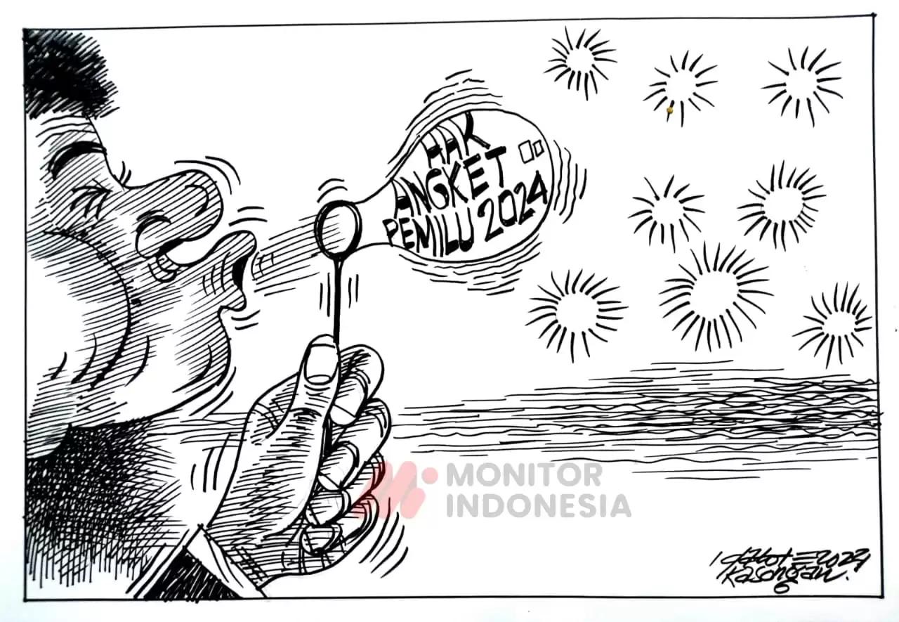 Karikatur - Ilustrasi - Hak Angket Pemilu 2024