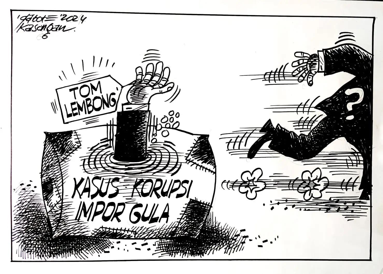 Karikatur - Ilustrasi - Kasus Tom Lembong, Mana yang Lainnya? (Gatot Eko Cahyono)