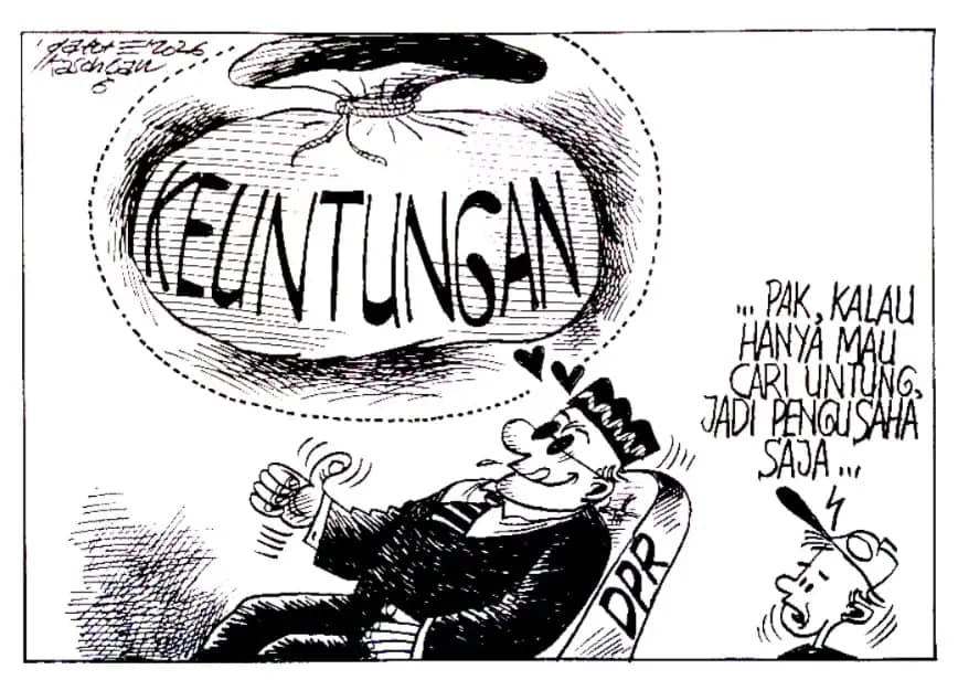 Karikatur - Ilustrasi - Kalau Mau Cari Untung, Jadi Pengusaha Saja (Dok MI)