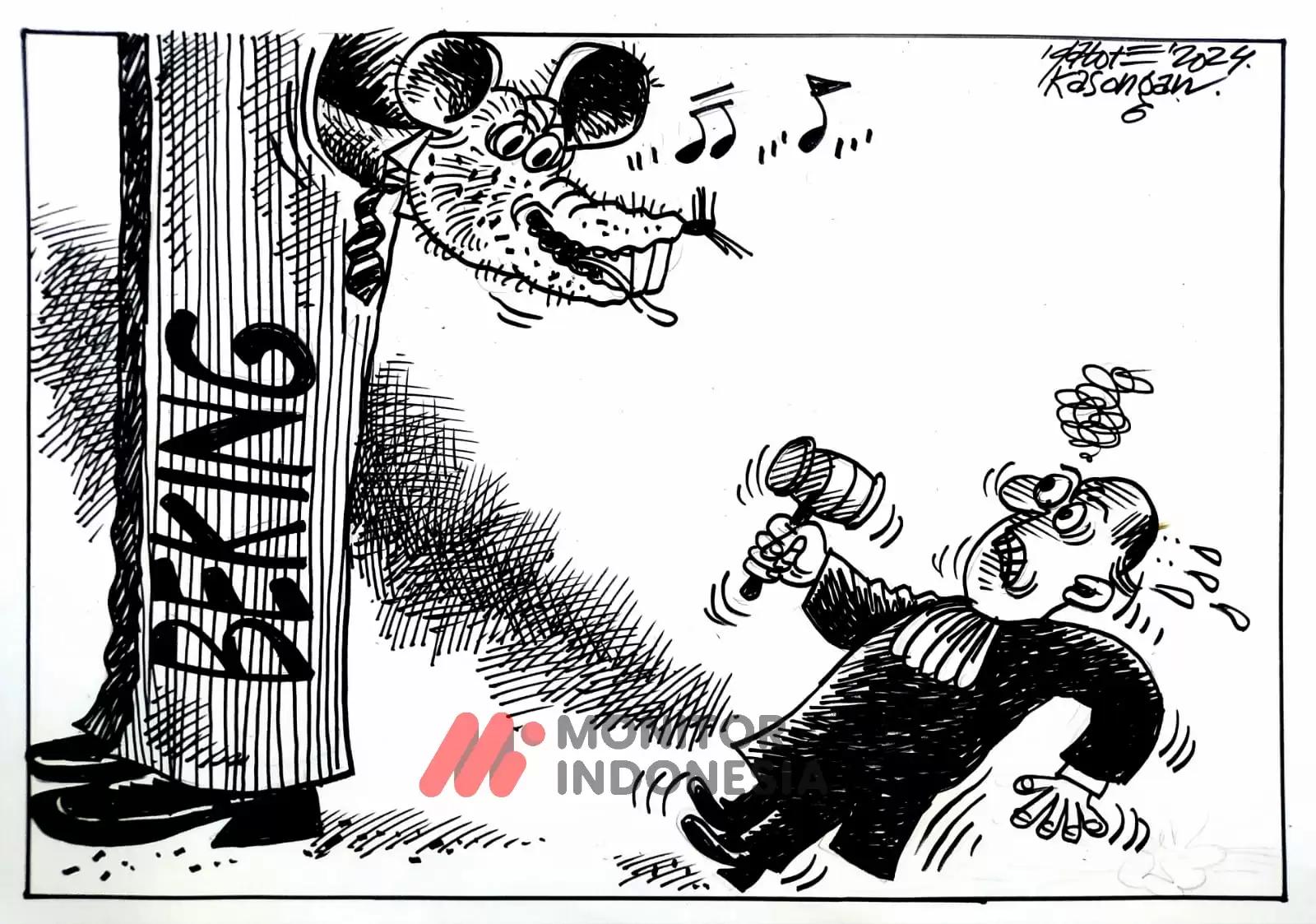 Ilustrasi - Karikatur Beking Kotuptor