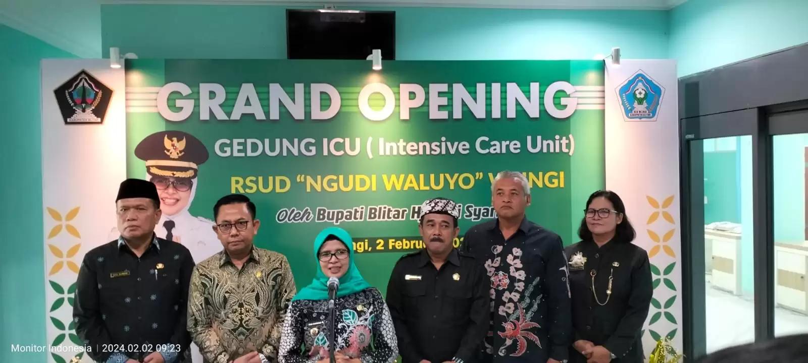 Grand Opening Gedung ICU RSUD Ngudi Waluyo Wlingi, Bupati Blitar: Pelayanan ICU yang Profesional dan Berkualitas