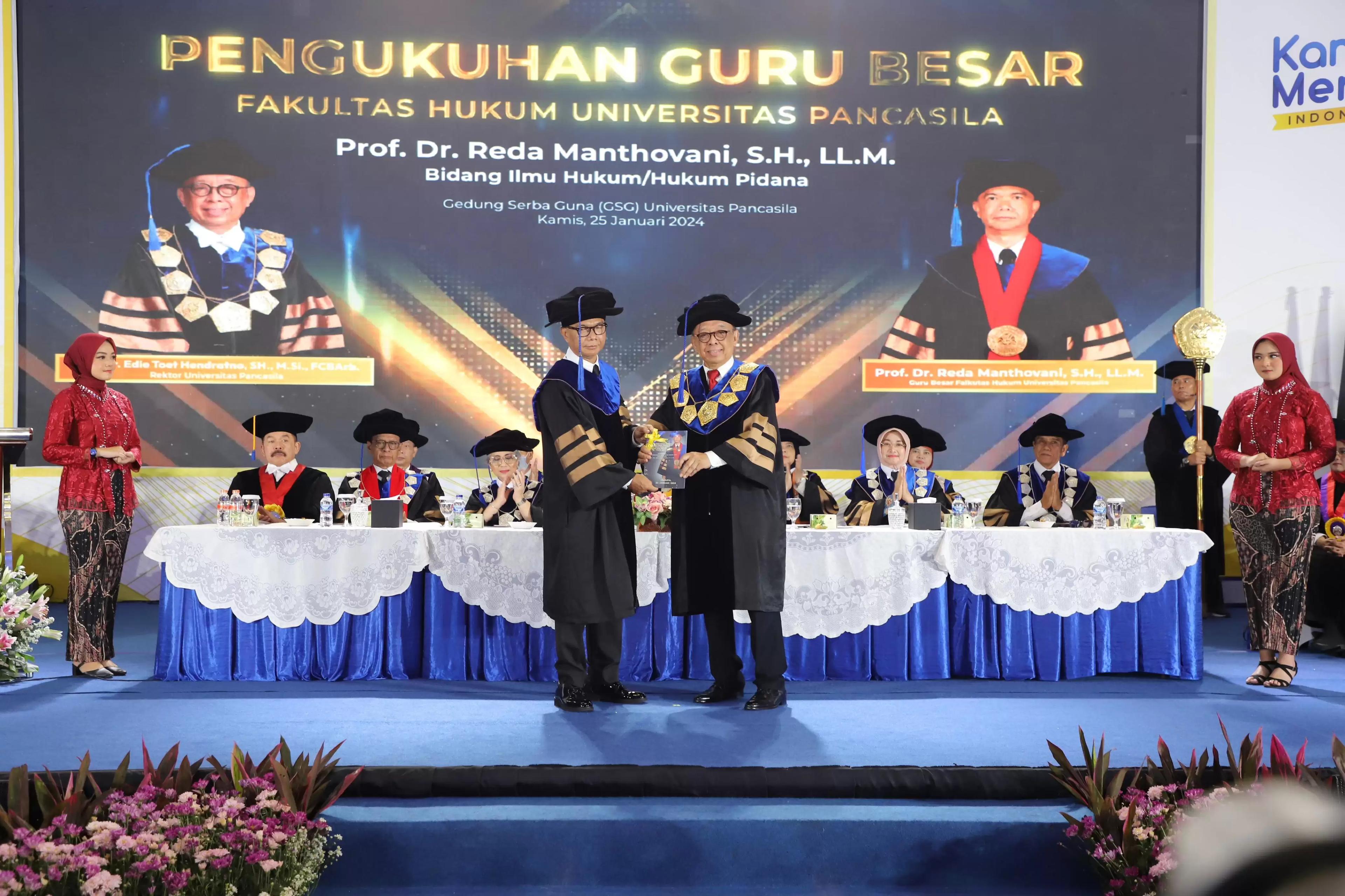 Reda Manthovani Dikukuhkan Sebagai Guru Besar Bidang Ilmu Hukum Pidana Universitas Pancasila