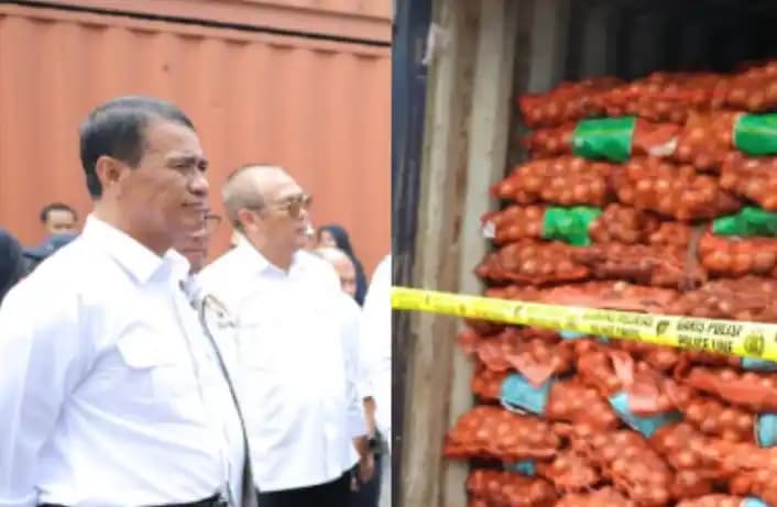 133,5 Ton Bawang Bombai Ilegal Disita di Semarang