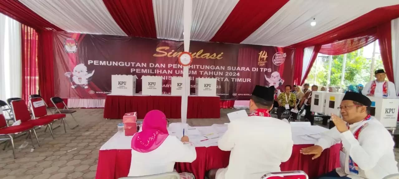KPU DKI Jakarta Gelar Simulasi Pemungutan dan Perhitungan Suara Pemilu 2024