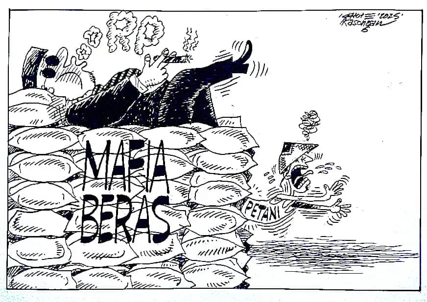 Karikatur - Ilustrasi - Mafia Beras (Dok MI)