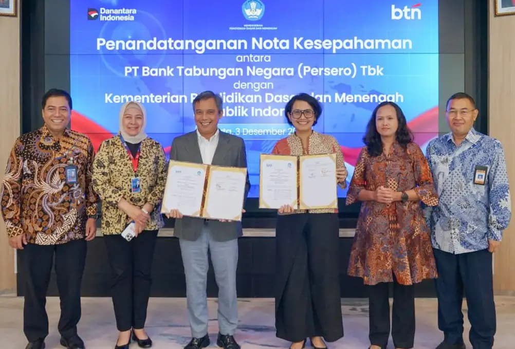 Penandatanganan Nota Kesepahaman antara BTN dan Kemendikdasmen (Foto: Dok BTN)