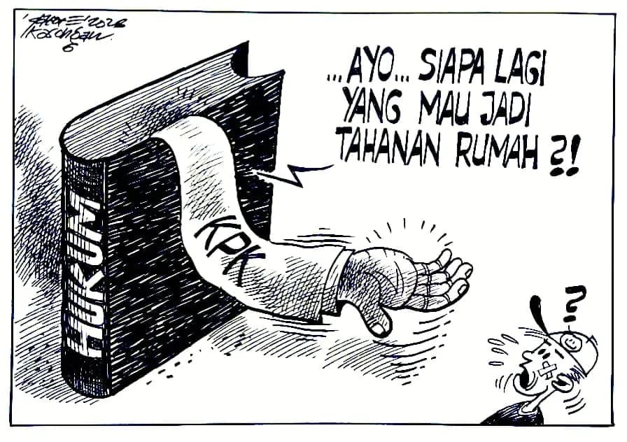 Karikatur - Ilustrasi - Tawaran untuk Menjadi Tahanan Rumah (Dok MI)