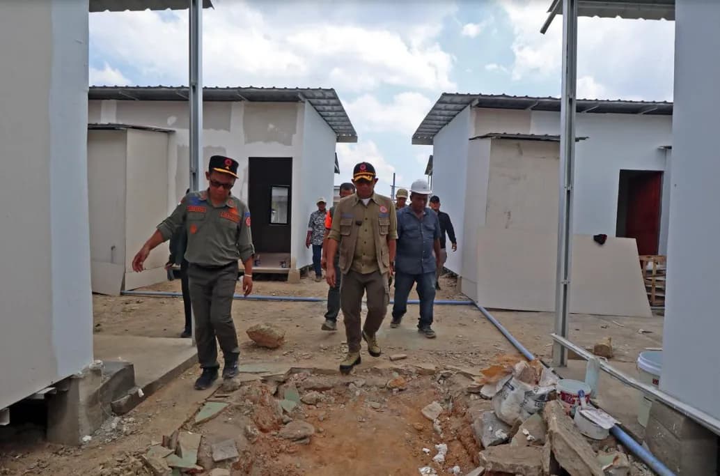 Kepala BNPB Tinjau Huntara Warga Terdampak Banjir di Aceh Tamiang