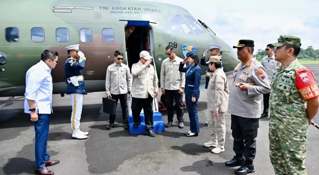 Prabowo Tinjau Pengelolaan Sampah dan Hilirisasi di Jateng