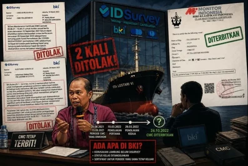 BKI Disorot! Sertifikat ITA LESTARI VI Terbit usai Kapal Tenggelam, Fernando Emas: Siapa Ubah Status dan Siapa Untung?