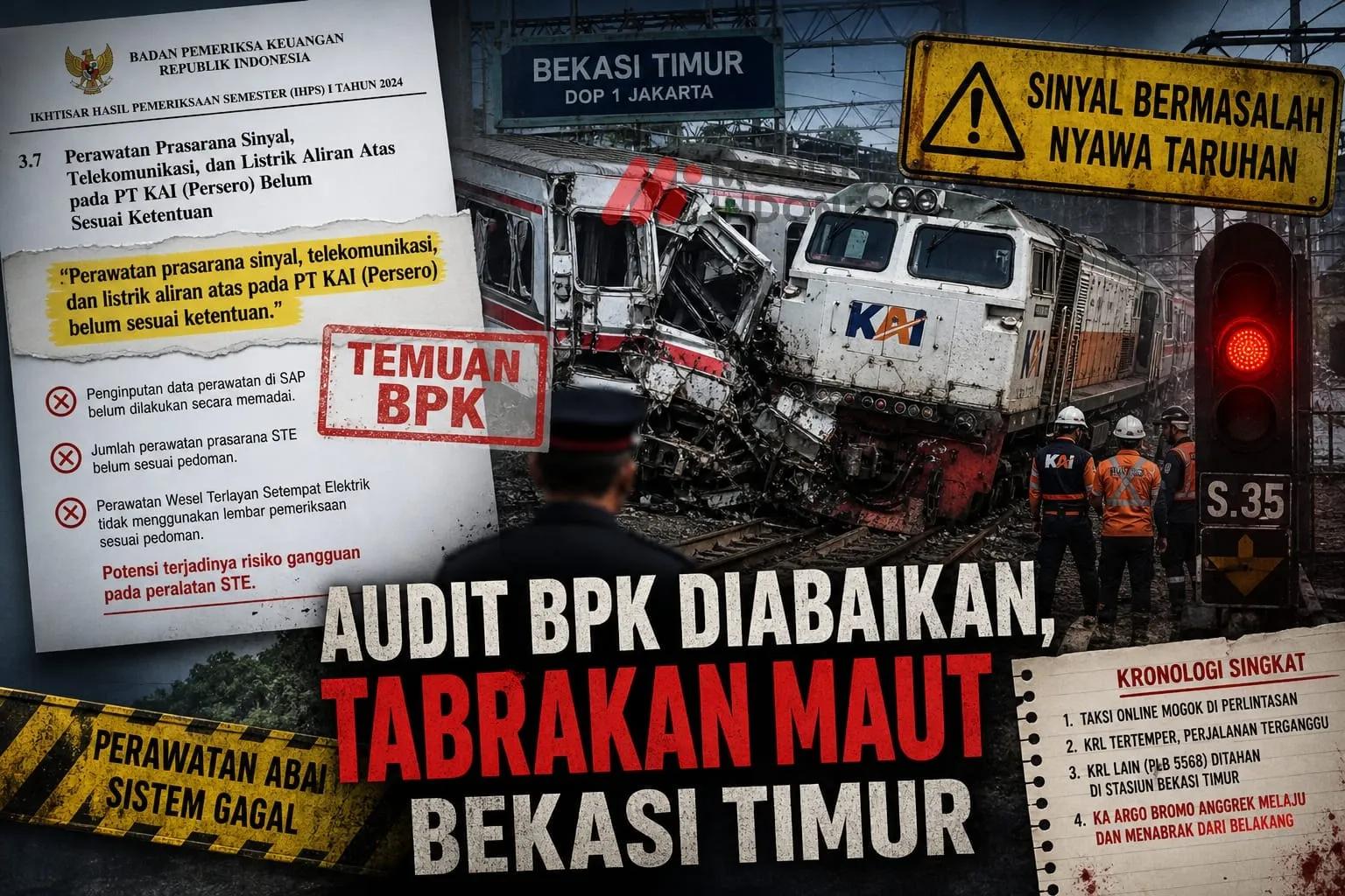 Jejak Audit BPK di Balik Tragedi Kereta Bekasi Timur