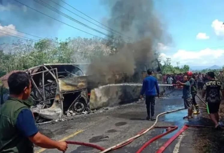 Tabrakan Maut Bus ALS vs Truk Tangki di Muratara, 16 Orang Tewas