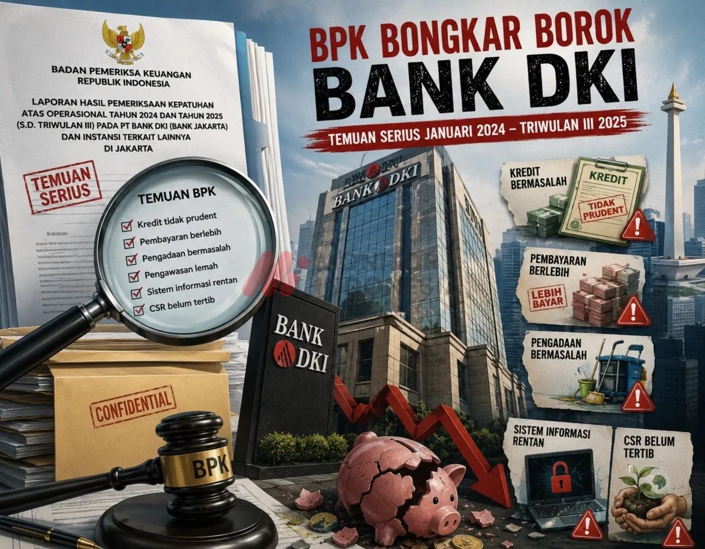 Audit BPK 2025 Bongkar Borok Bank DKI: Kredit Bermasalah, Pemborosan hingga Pengawasan Amburadul