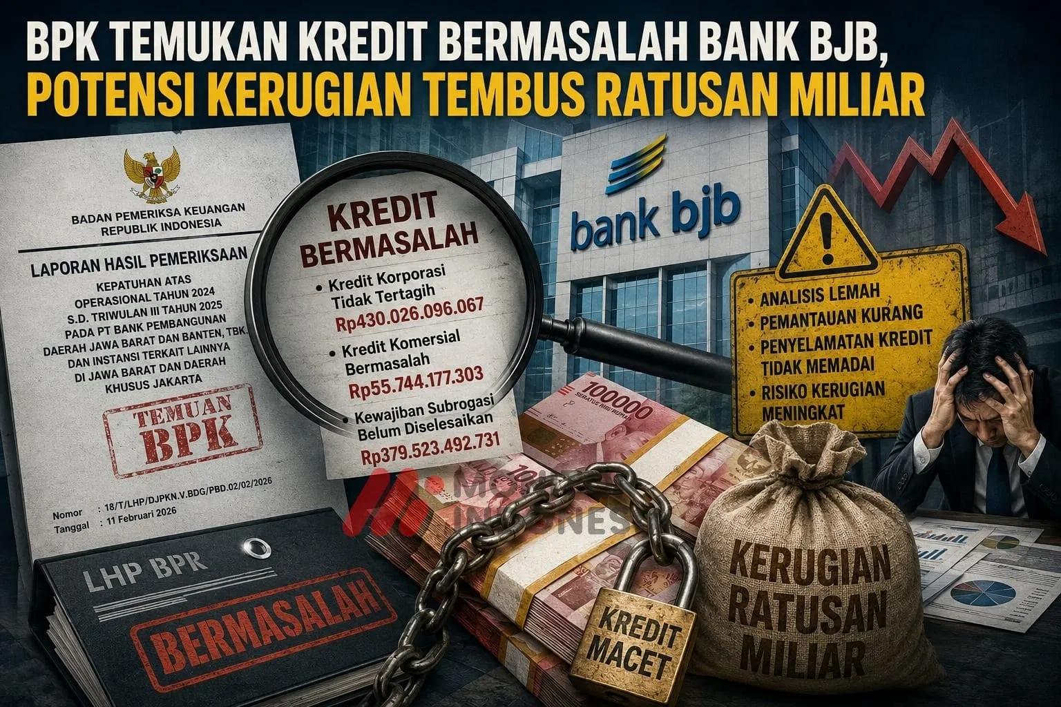 BPK Temukan Kredit Bermasalah Bank BJB, Potensi Kerugian Tembus Ratusan Miliar