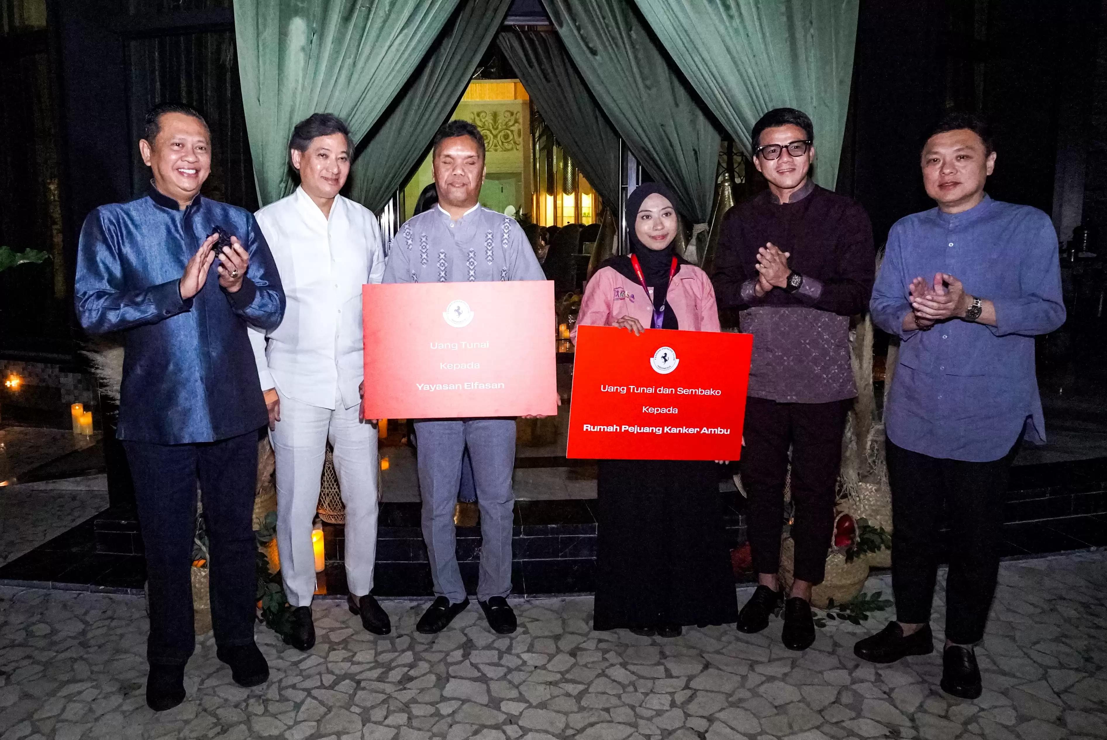 Beri Bantuan Kepada Yayasan Tunanetra dan Rumah Pejuang Kanker, Bamsoet Apresiasi Ferrari Owners Club Indonesia