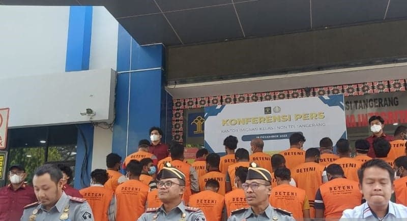 Meresahkan, Imigrasi Tangerang Amankan 27 WN Sri Lanka