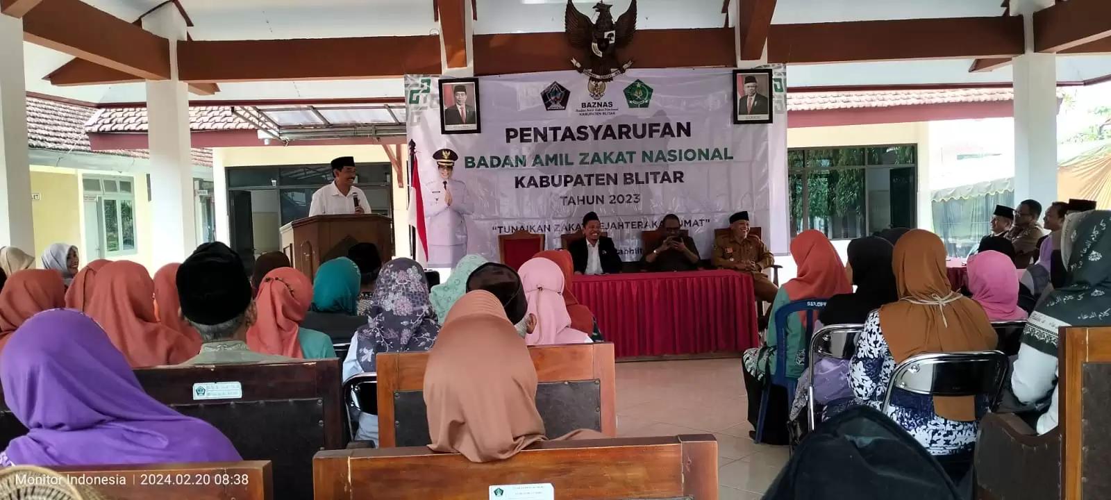Pentasyarufan Bantuan BAZNAS di Selopuro, Ini Harapan Bupati Blitar