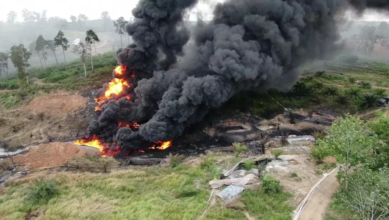 Insiden mengejutkan terjadi di Kecamatan Sungai Lilin, Kabupaten Musi Banyuasin, Sabtu pagi (23/6/2024) (Foto: Dok MI/Ist)
