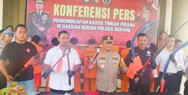 Polres Serang Amankan 11 Anggota Geng Motor Resahkan Warga