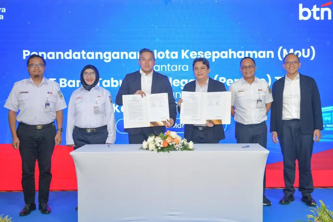 Penandatanganan Nota Kesepahaman Antara PT Bank Tabungan Negara (Persero) Tbk (BTN) dengan PT Kereta Api Pariwisata (Foto: Dok BTN)